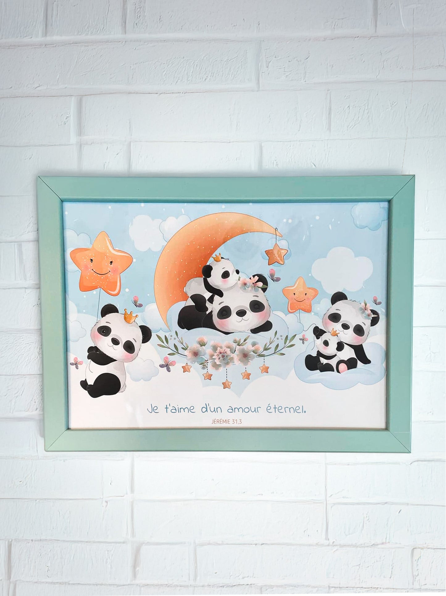 Cadre verset biblique "Je t'aime d'un amour éternel"