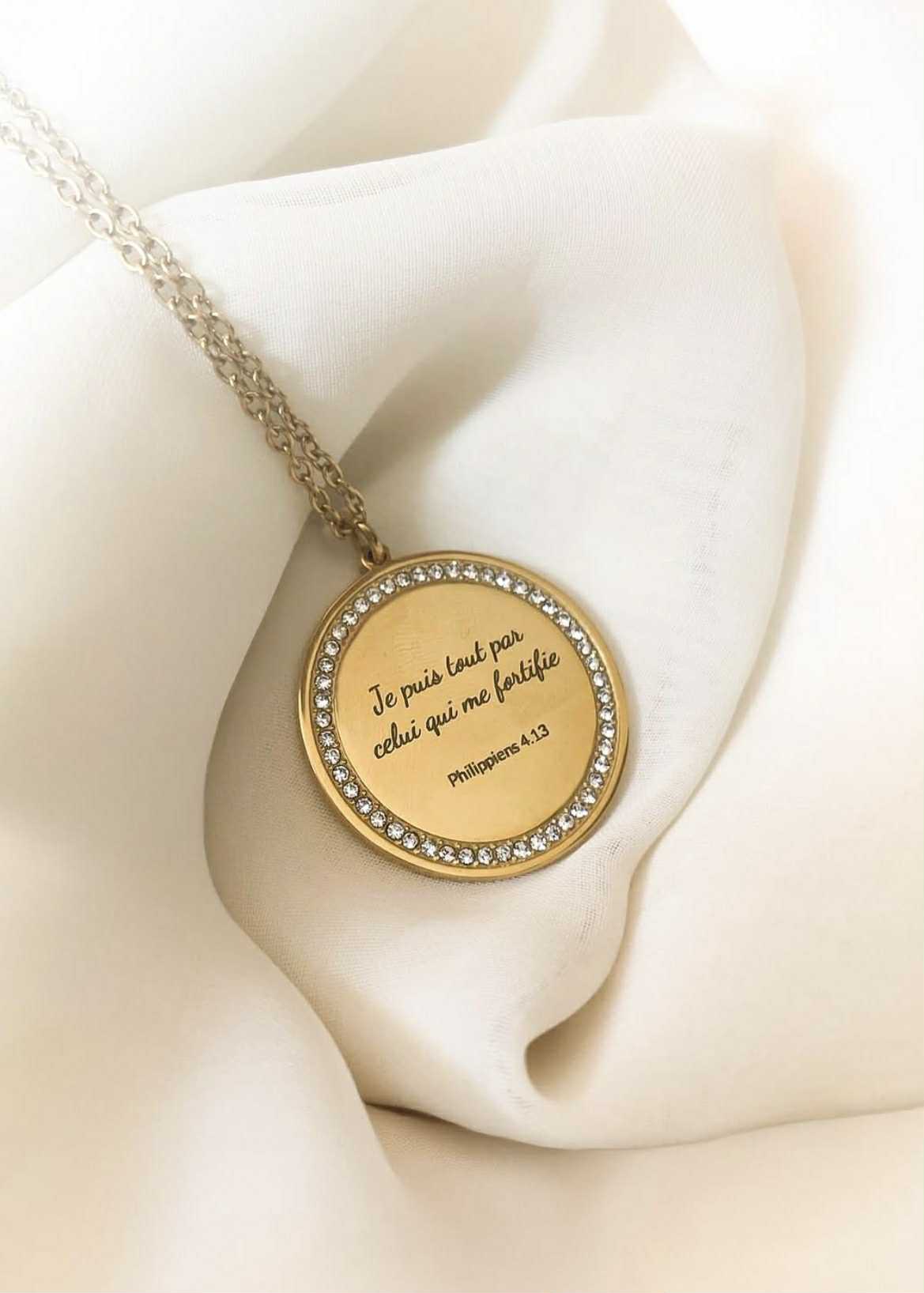 Collier "Je puis tout par celui qui me fortifie"