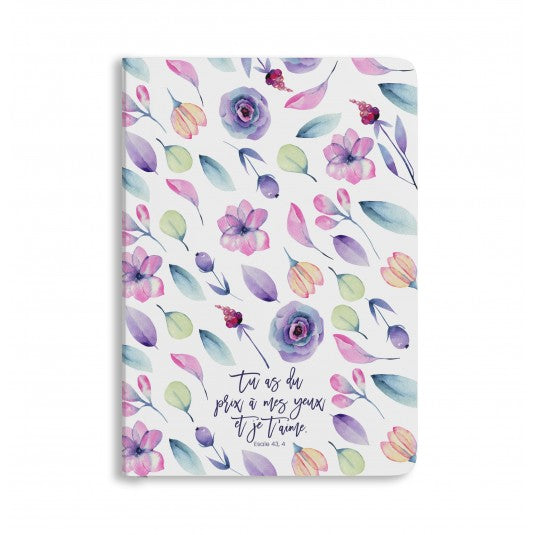 Carnet de note floral