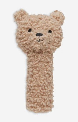 Hochet Teddy Bear Naturel/Biscuit et Olive Green