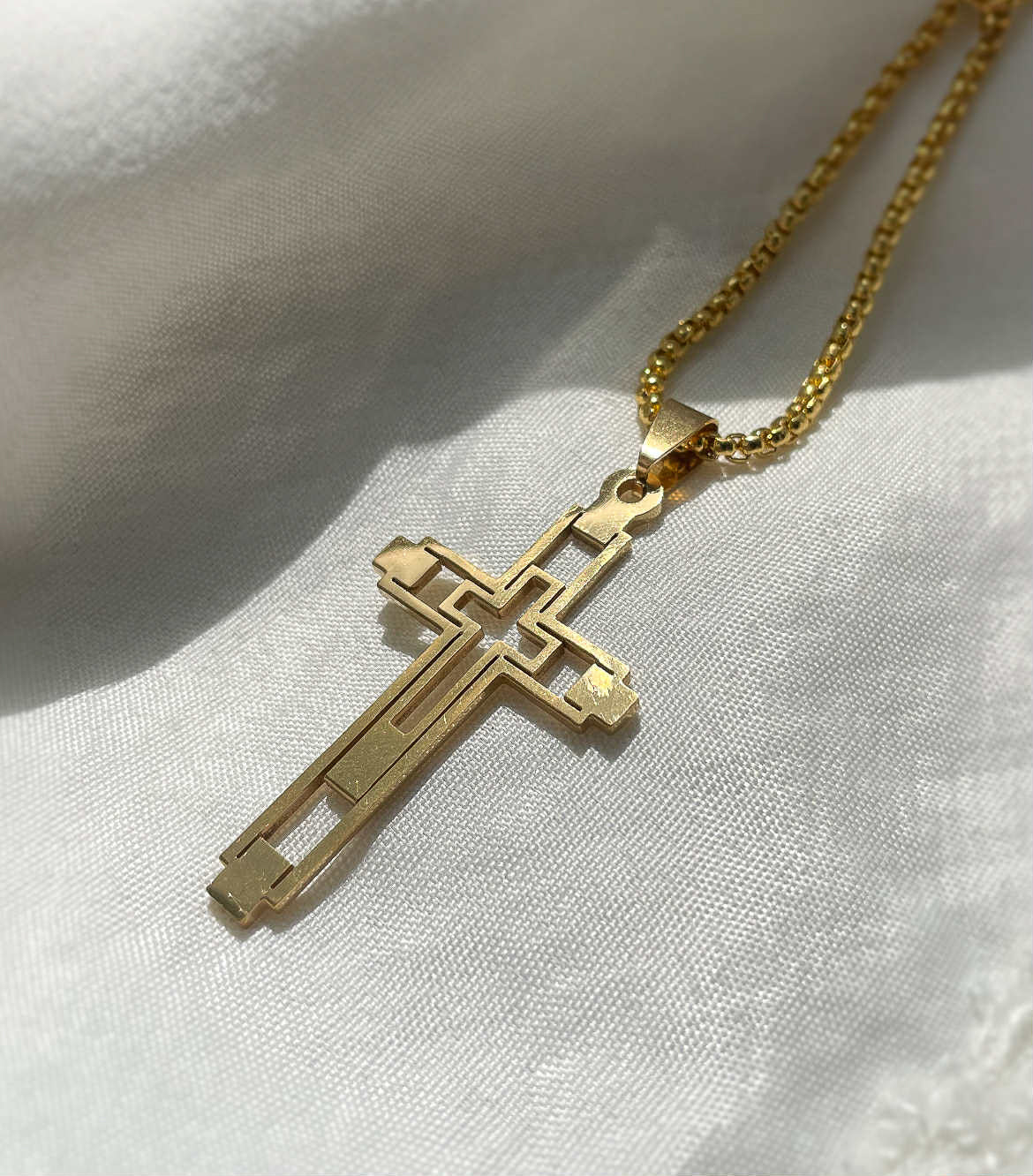 Collier croix homme